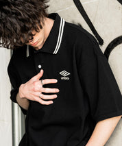 新色追加 UMBRO アンブロ 別注コラボ オーバーサイズ鹿の子ワンポイントロゴ刺繍半袖ポロシャツ 14471