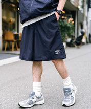 UMBRO アンブロ 別注コラボ ワンポイントロゴ刺繍ナイロンショートパンツ/ハーフパンツ セットアップ可能