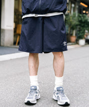 UMBRO アンブロ 別注コラボ ワンポイントロゴ刺繍ナイロンショートパンツ/ハーフパンツ セットアップ可能
