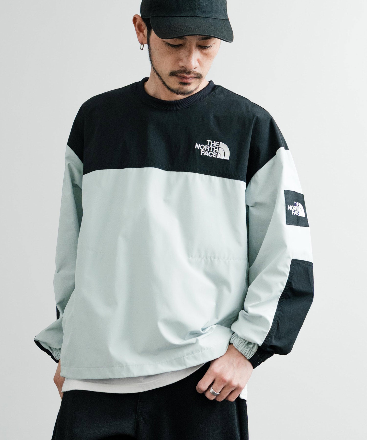 日本未展開モデル THE NORTH FACE ザ・ノースフェイス ALBANY CREWNECK 長袖ナイロンクルーネックプルオーバー 14477