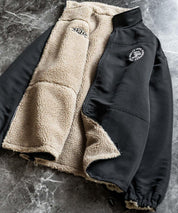 新色追加 2Wayリバーシブル 両A面オーバーサイズワンポイントサークルロゴ刺繍スタンドネックボアブルゾン 14527