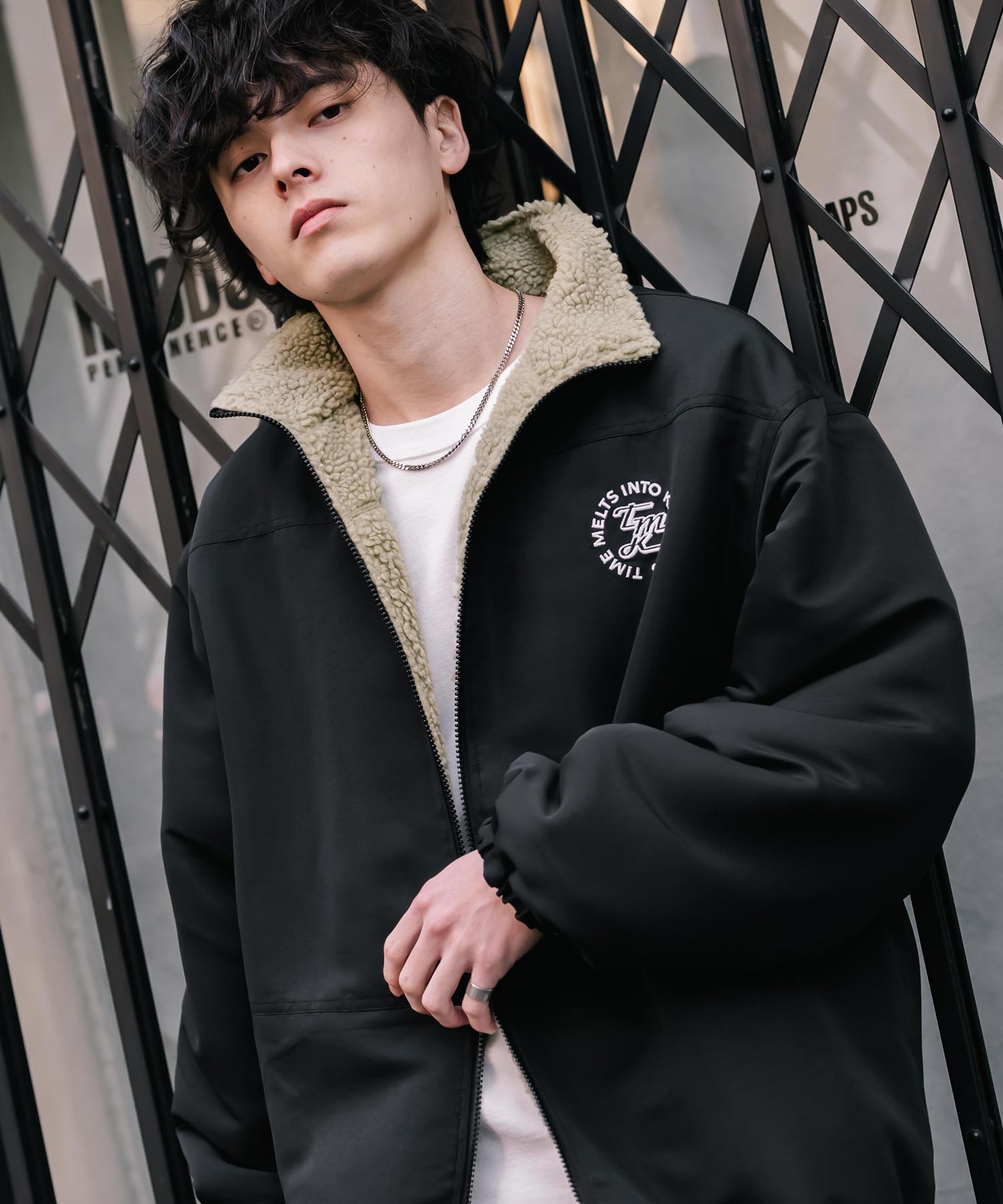 Moonlight Mansion ジャケット リバーシブル 新色追加 2Wayリバーシブル 両A面オーバーサイズワンポイントサークル