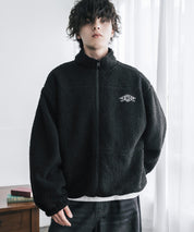 新色追加 2Wayリバーシブル 両A面オーバーサイズワンポイントサークルロゴ刺繍スタンドネックボアブルゾン 14527