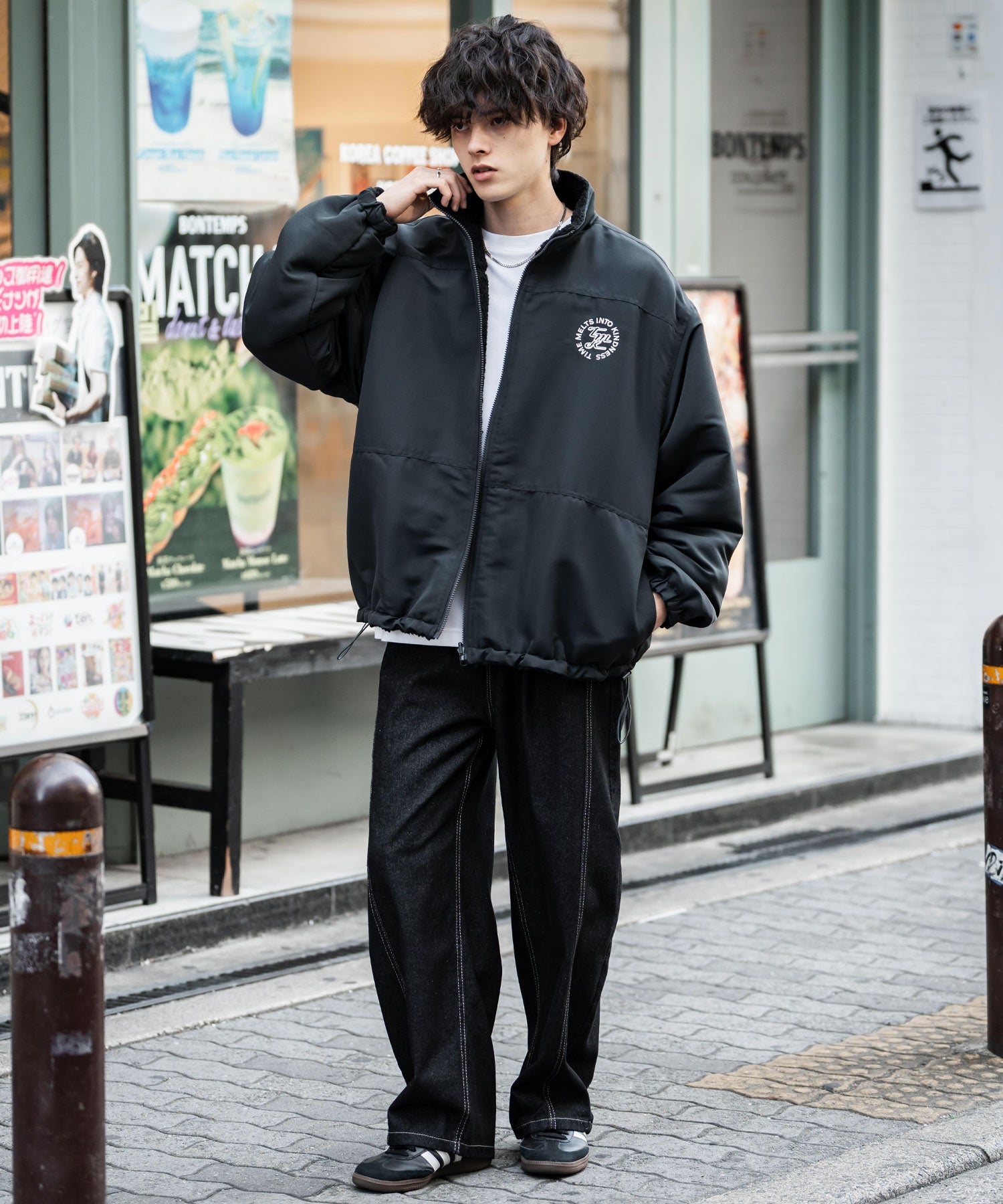 新色追加 2Wayリバーシブル 両A面オーバーサイズワンポイントサークル