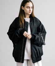 ポリDEWSPO オーバーサイズMA-1フライトジャケット/ミリタリーブルゾン 14533