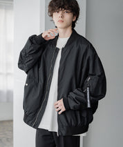 ポリDEWSPO オーバーサイズMA-1フライトジャケット/ミリタリーブルゾン 14533