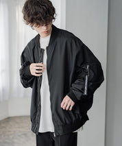 ポリDEWSPO オーバーサイズMA-1フライトジャケット/ミリタリーブルゾン 14533