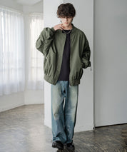 ポリDEWSPO オーバーサイズMA-1フライトジャケット/ミリタリーブルゾン 14533