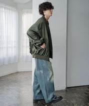 ポリDEWSPO オーバーサイズMA-1フライトジャケット/ミリタリーブルゾン 14533