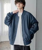 ポリDEWSPO オーバーサイズMA-1フライトジャケット/ミリタリーブルゾン 14533