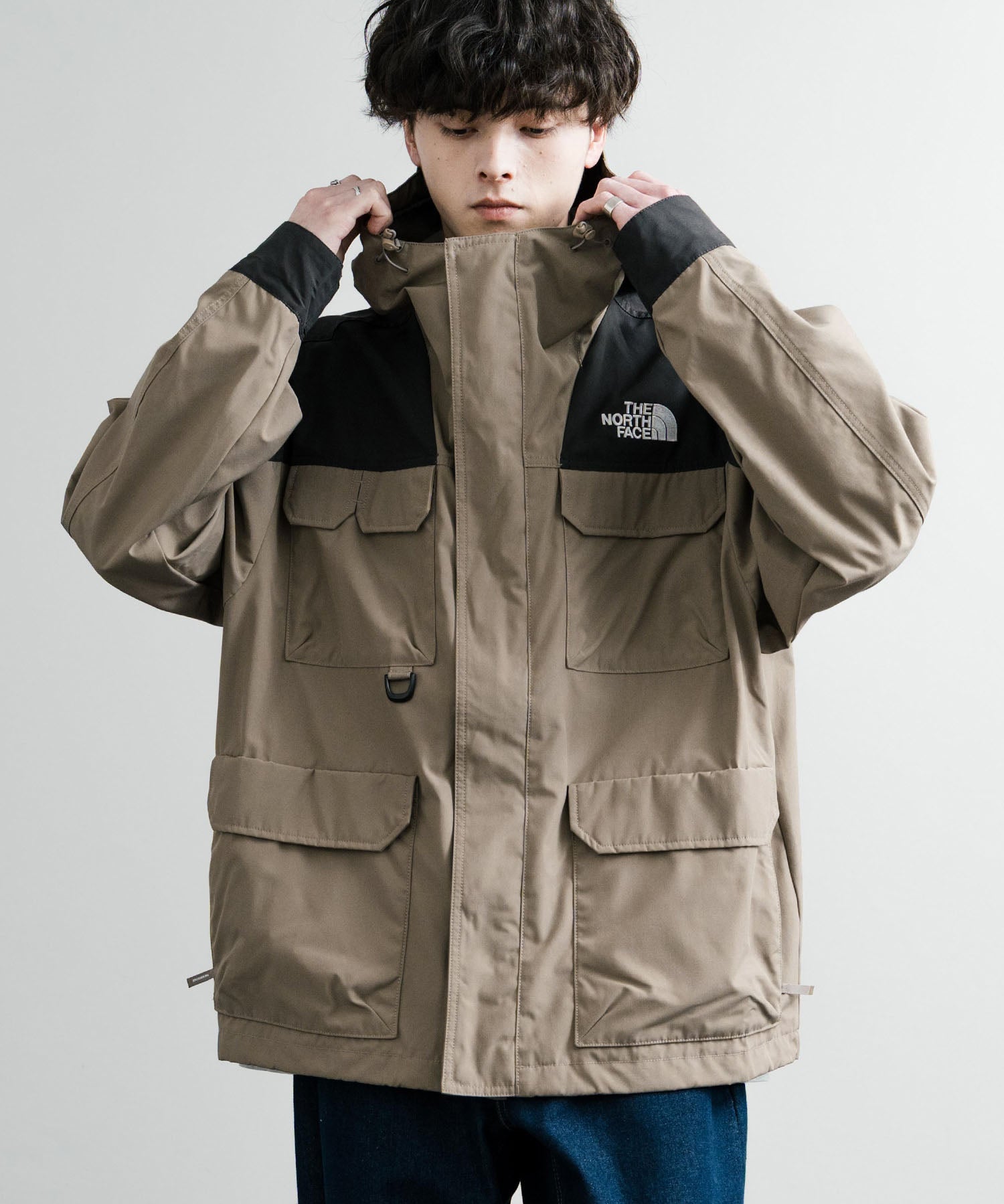 日本未展開モデル THE NORTH FACE WHITE LABEL RANGER JACKET オーバーサイズロゴ刺繍マウンテンパーカー 14536