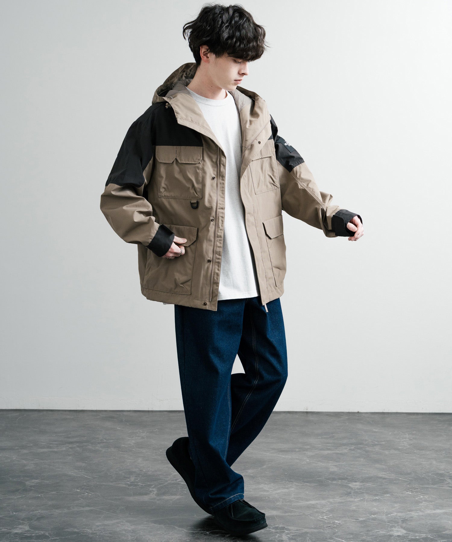 日本未展開モデル THE NORTH FACE WHITE LABEL RANGER JACKET オーバーサイズロゴ刺繍マウンテンパーカー 14536