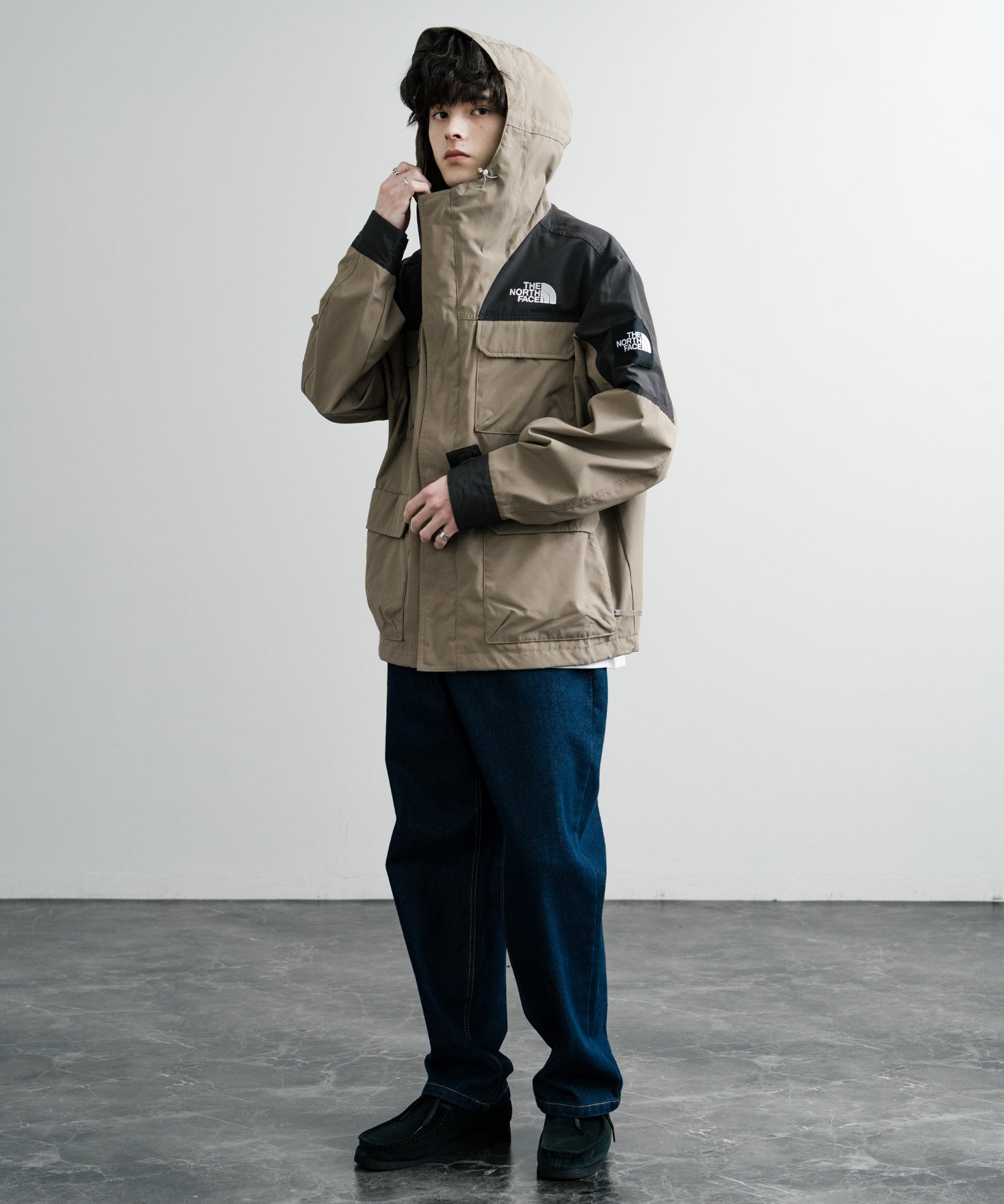 日本未展開モデル THE NORTH FACE WHITE LABEL RANGER JACKET オーバーサイズロゴ刺繍マウンテンパーカー 14536