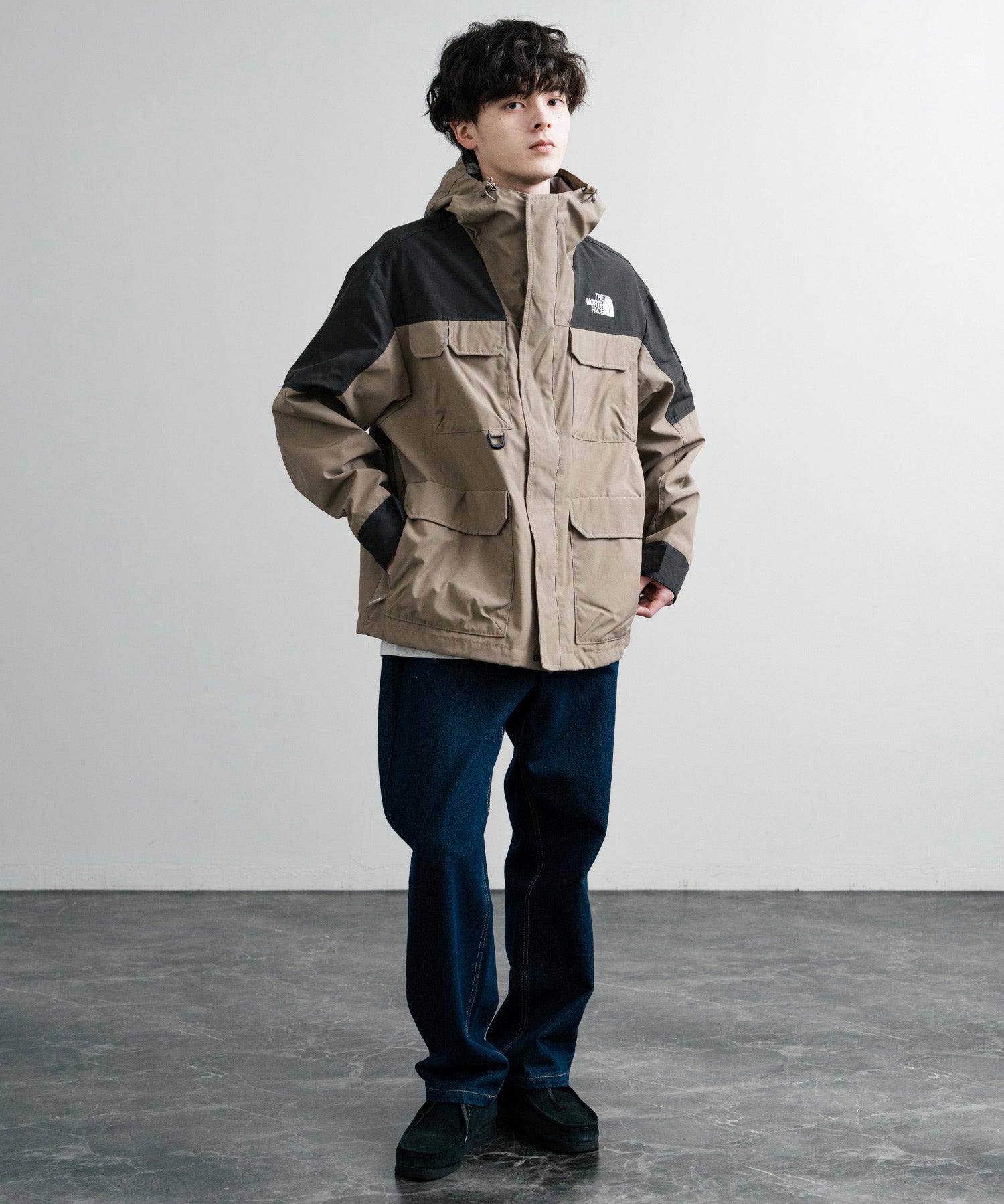 日本未展開モデル THE NORTH FACE WHITE LABEL RANGER JACKET オーバーサイズロゴ刺繍マウンテンパーカー 14536