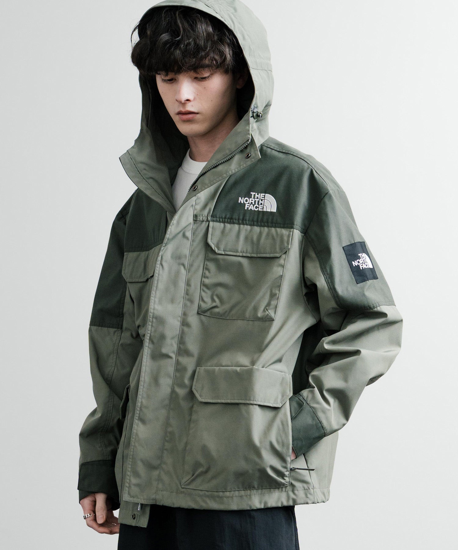 日本未展開モデル THE NORTH FACE WHITE LABEL RANGER JACKET オーバーサイズロゴ刺繍マウンテンパーカー 14536