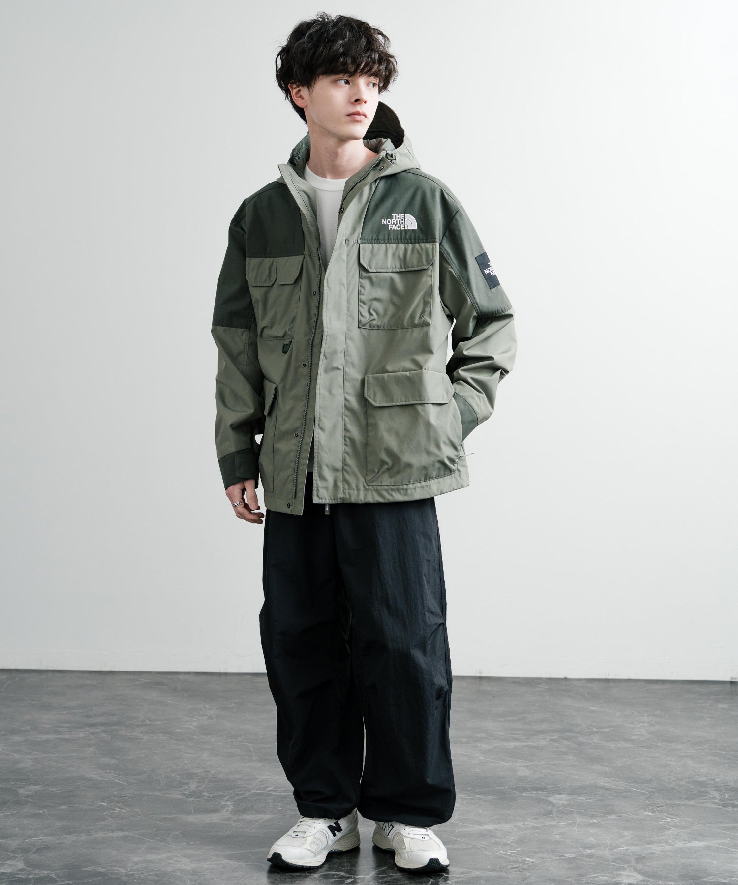 日本未展開モデル THE NORTH FACE WHITE LABEL RANGER JACKET オーバーサイズロゴ刺繍マウンテンパーカー 14536