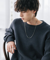 オーバーサイズ配色リブワッフルニットプルオーバーセーター	14546