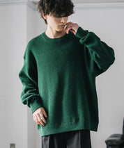 オーバーサイズ配色リブワッフルニットプルオーバーセーター	14546