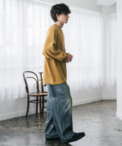 オーバーサイズ配色リブワッフルニットプルオーバーセーター	14546