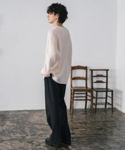 オーバーサイズ配色リブワッフルニットプルオーバーセーター	14546