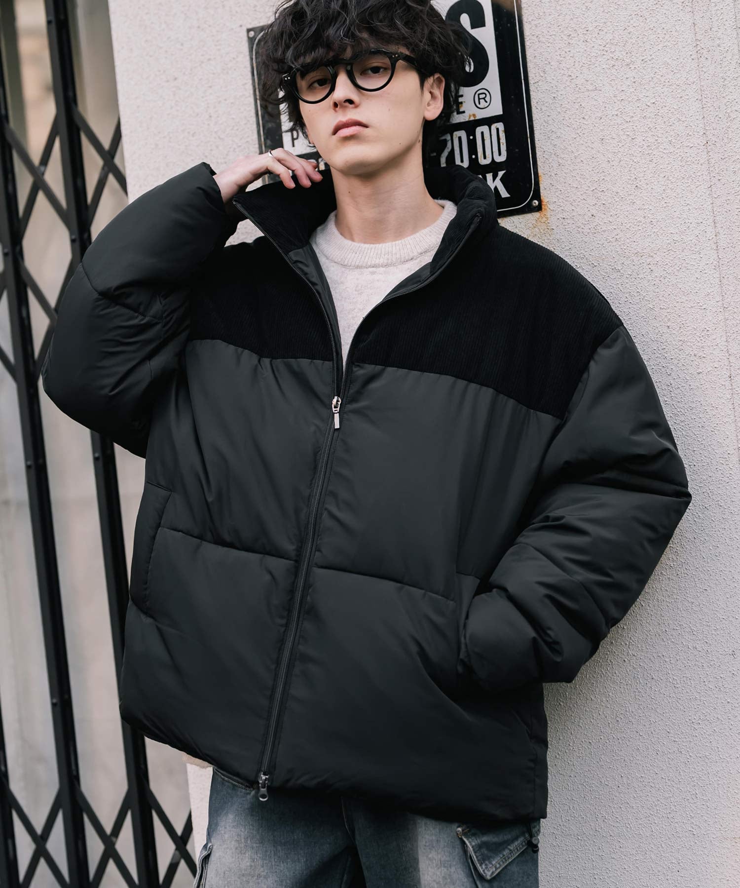 新色追加 オーバーサイズ リアルダウン × 機能性ファイバーダウン ハイブリッドジャケット 14547