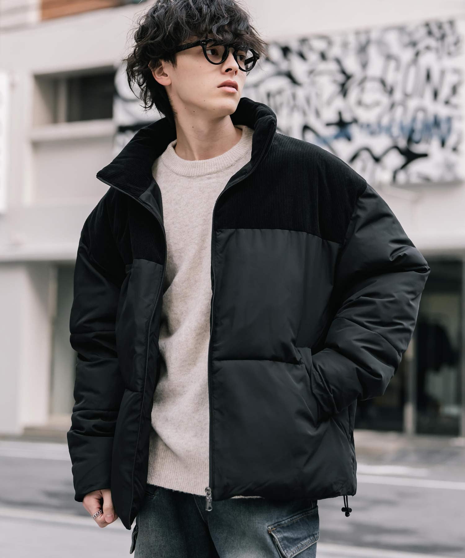 新色追加 オーバーサイズ リアルダウン × 機能性ファイバーダウン ハイブリッドジャケット 14547