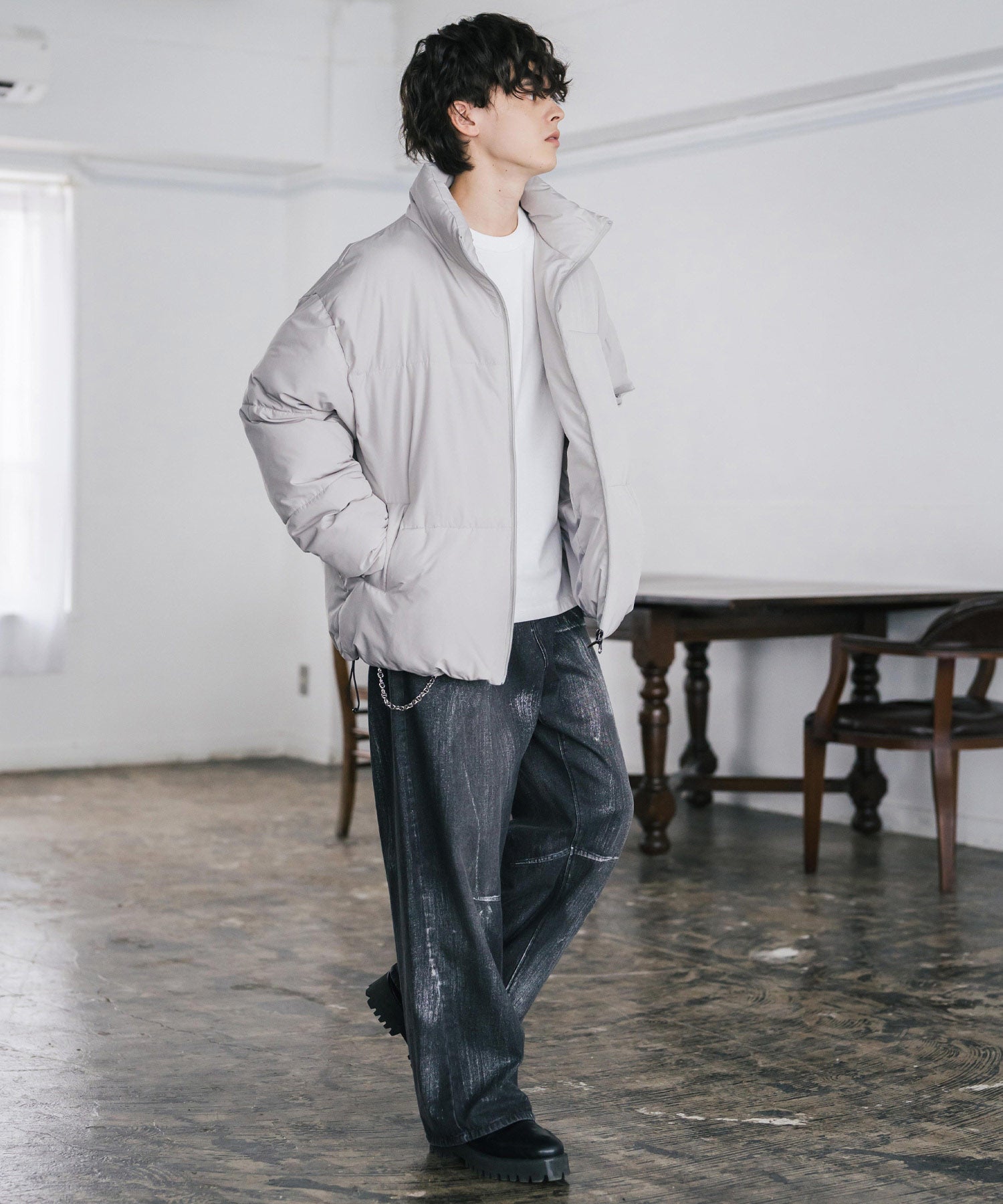 DESCENTデュアルレイヤードファブリックハイブリットダウンジャケット 新色追加 オーバーサイズ リアルダウン × 機能性ファイバーダウン