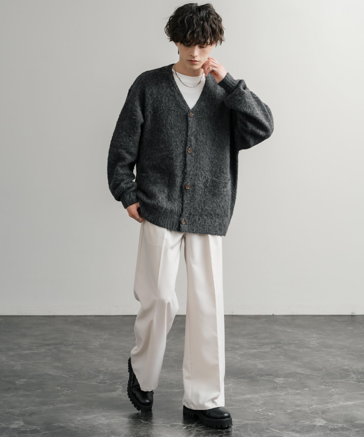 オーバーサイズシャギーニットカーディガン 14550 – Rocky Monroe