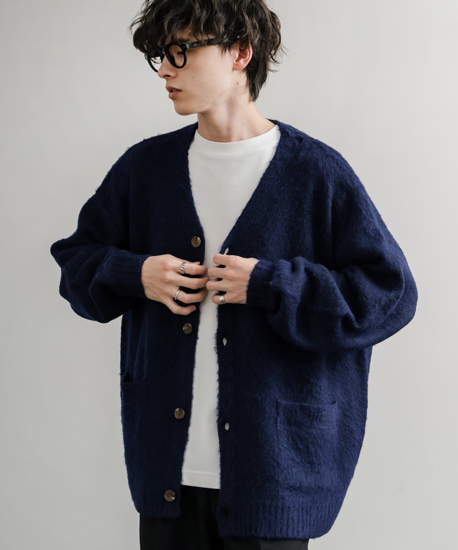 ✨美品✨RRL 一つ星タグ カーディガン ローゲージ 170cm～ML位 青 洗濯機で洗える】GOKU楽ニットカーディガン,ikka| TOKYO DESIGN CHANNEL