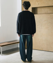 新色追加 オーバーサイズ畦編みヘンリーネックニットセーター	 14554