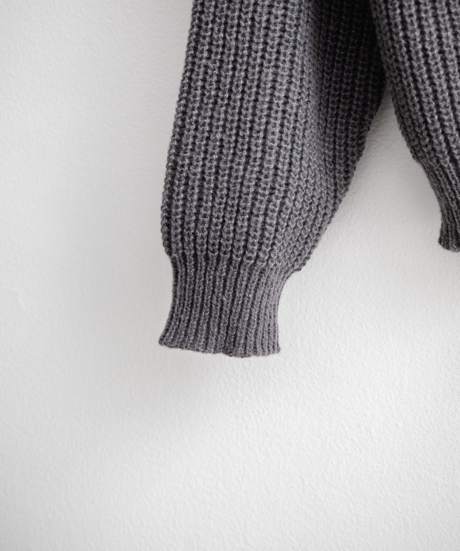 新色追加 オーバーサイズ畦編みヘンリーネックニットセーター	 14554