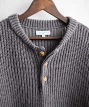 新色追加 オーバーサイズ畦編みヘンリーネックニットセーター	 14554