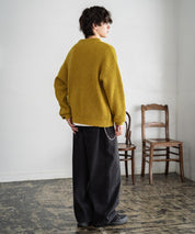 新色追加 オーバーサイズ畦編みヘンリーネックニットセーター	 14554