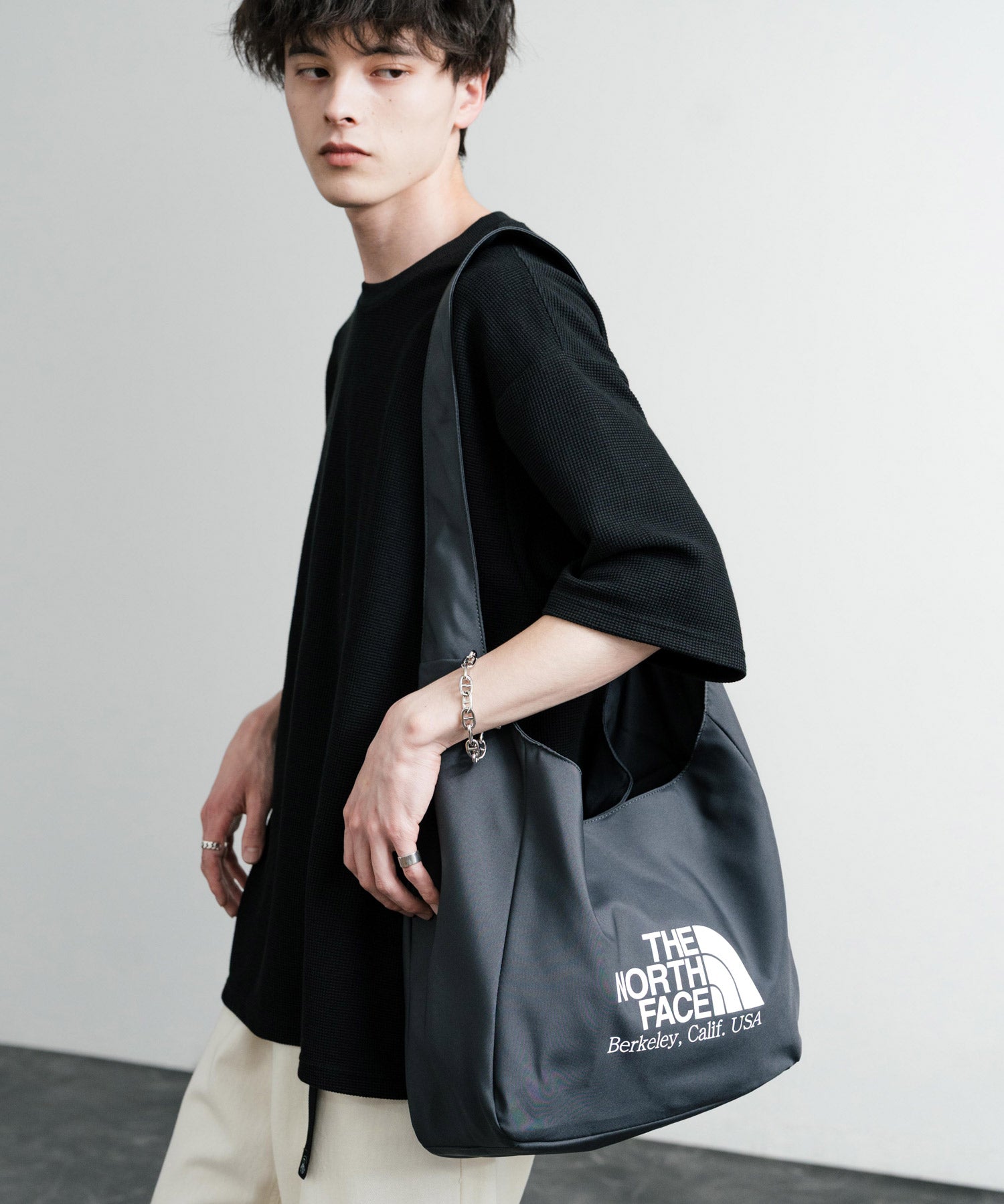 新色追加 日本未展開モデル THE NORTH FACE WHITE LABEL BIG LOGO SHOULDER BAG 韓国限定 ワンポイントロゴショルダーバッグ 14589