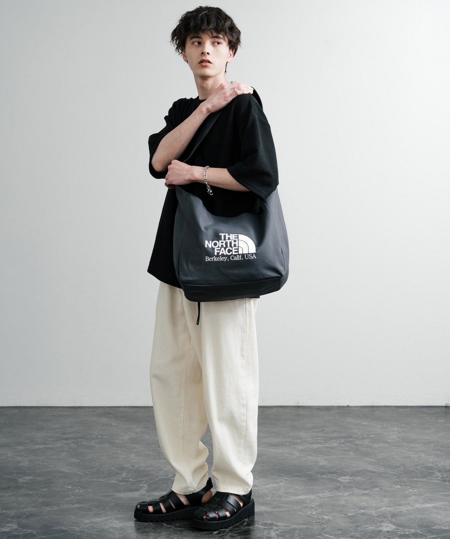 新色追加 日本未展開モデル THE NORTH FACE WHITE LABEL BIG LOGO SHOULDER BAG 韓国限定 ワンポイントロゴショルダーバッグ 14589