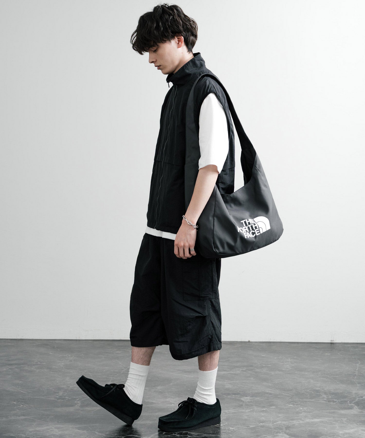 新色追加 日本未展開モデル THE NORTH FACE WHITE LABEL BIG LOGO SHOULDER BAG 韓国限定 ワンポイントロゴショルダーバッグ 14589
