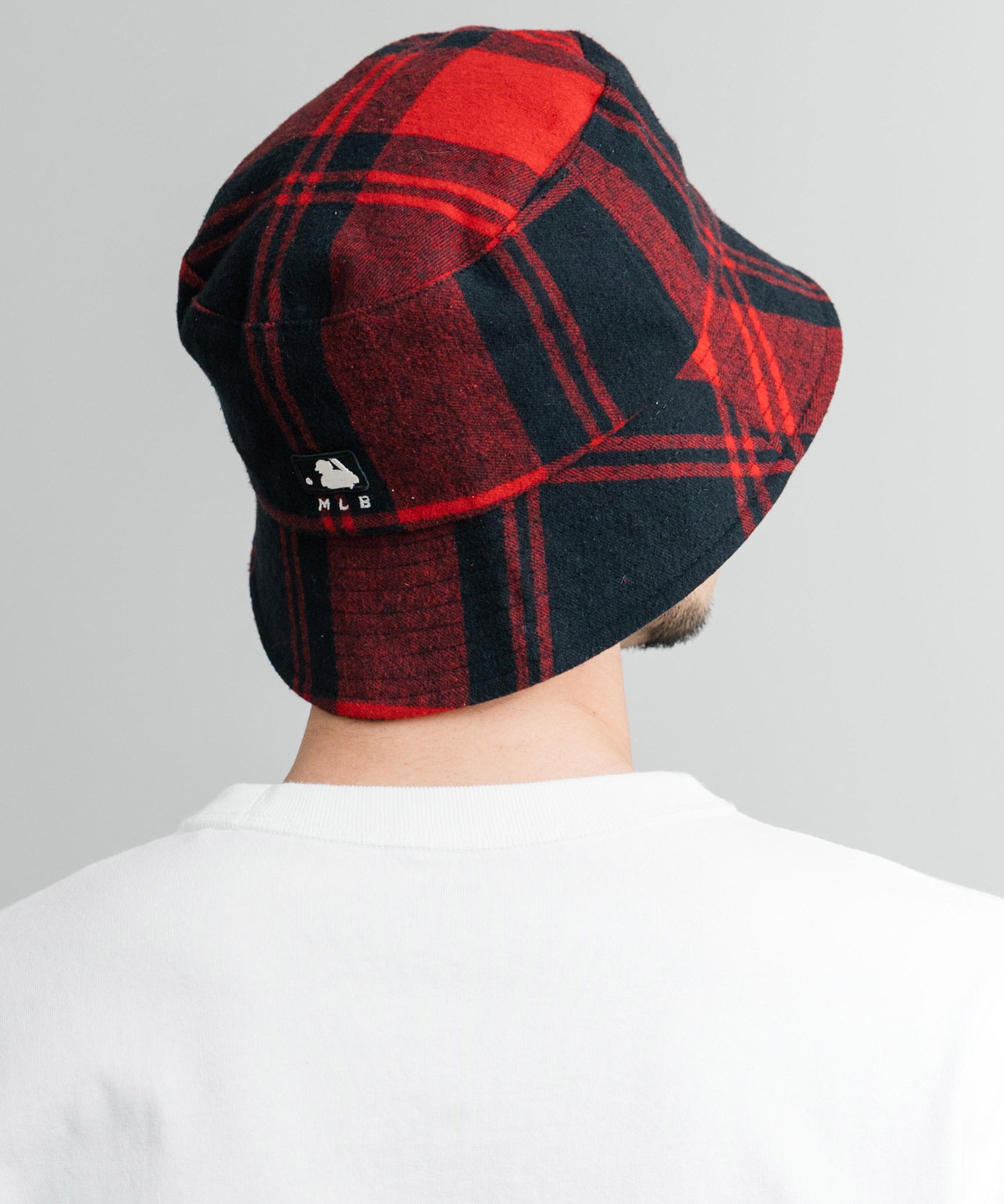 MLB Korea エムエルビーコリア Reversible Bucket Hat ワンポイントロゴ刺繍/チェック柄 リバーシブルバケットハット 14605