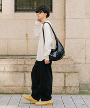 オーバーサイズ T/Cワッフルヘンリーネック長袖Tシャツ 14620