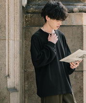 オーバーサイズ T/Cワッフルクルーネック長袖Tシャツ 14621
