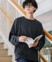 オーバーサイズ T/Cワッフルクルーネック長袖Tシャツ 14621