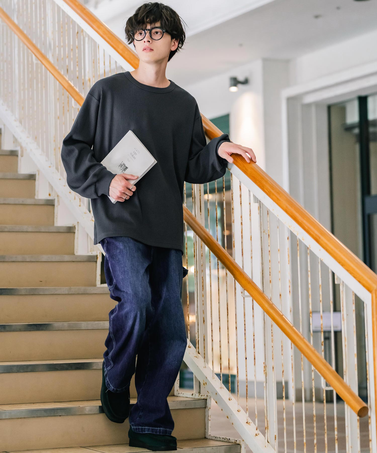 オーバーサイズ T/Cワッフルクルーネック長袖Tシャツ 14621 – Rocky Monroe