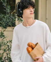 オーバーサイズ T/Cワッフルクルーネック長袖Tシャツ 14621
