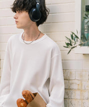 オーバーサイズ T/Cワッフルクルーネック長袖Tシャツ 14621