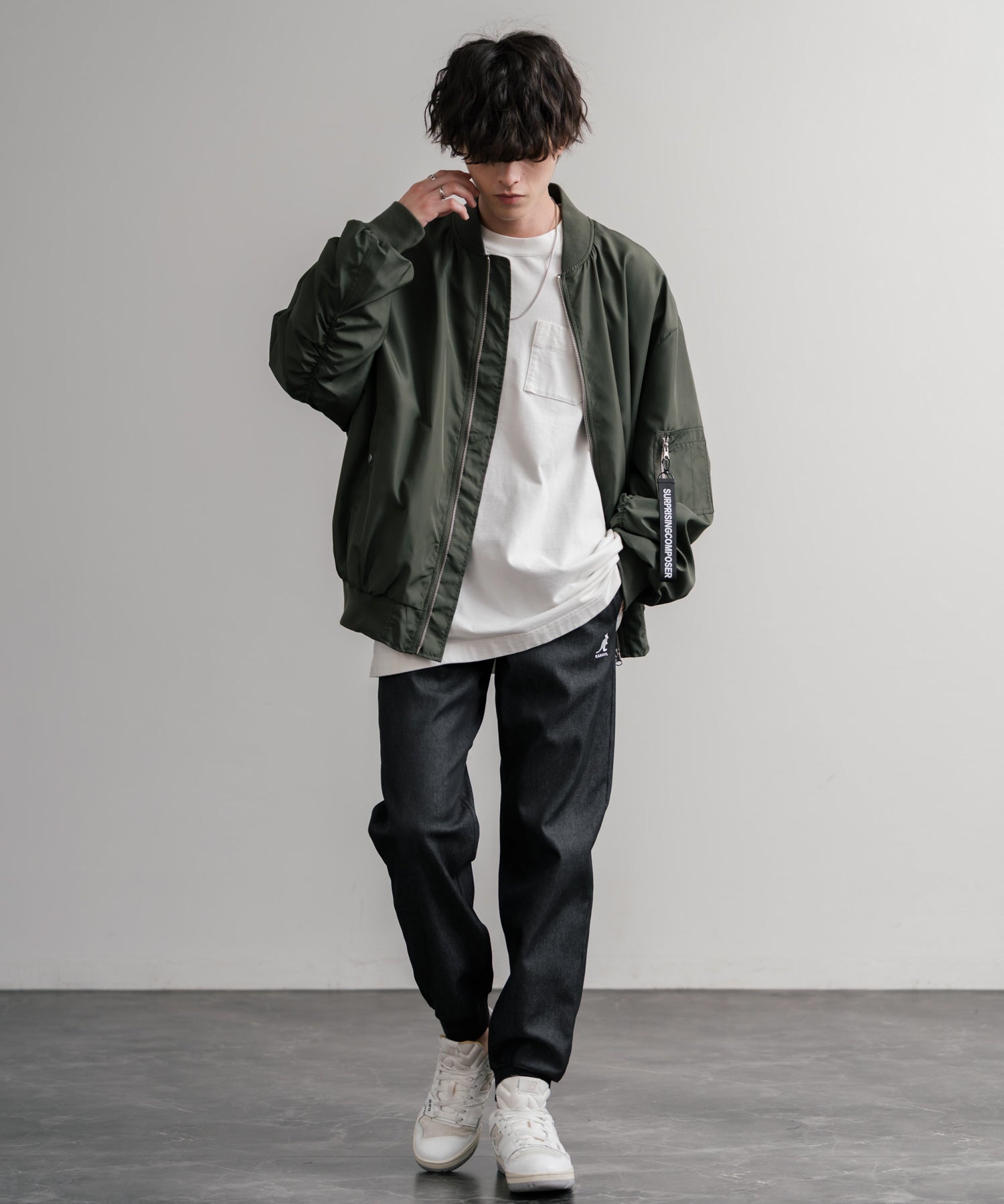 KANGOL カンゴール 別注コラボ蓄熱裏フリースヒートテーパードジョガーイージーパンツ 14622