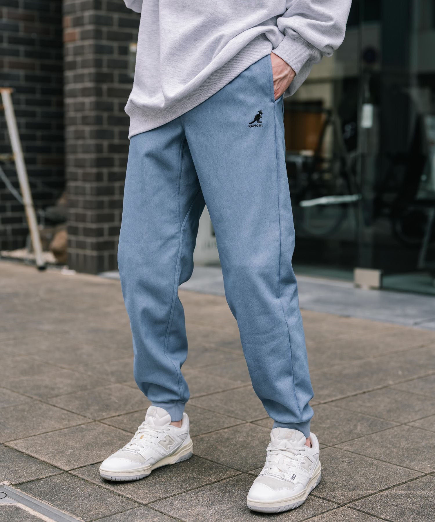 KANGOL カンゴール 別注コラボ蓄熱裏フリースヒートテーパードジョガーイージーパンツ 14622