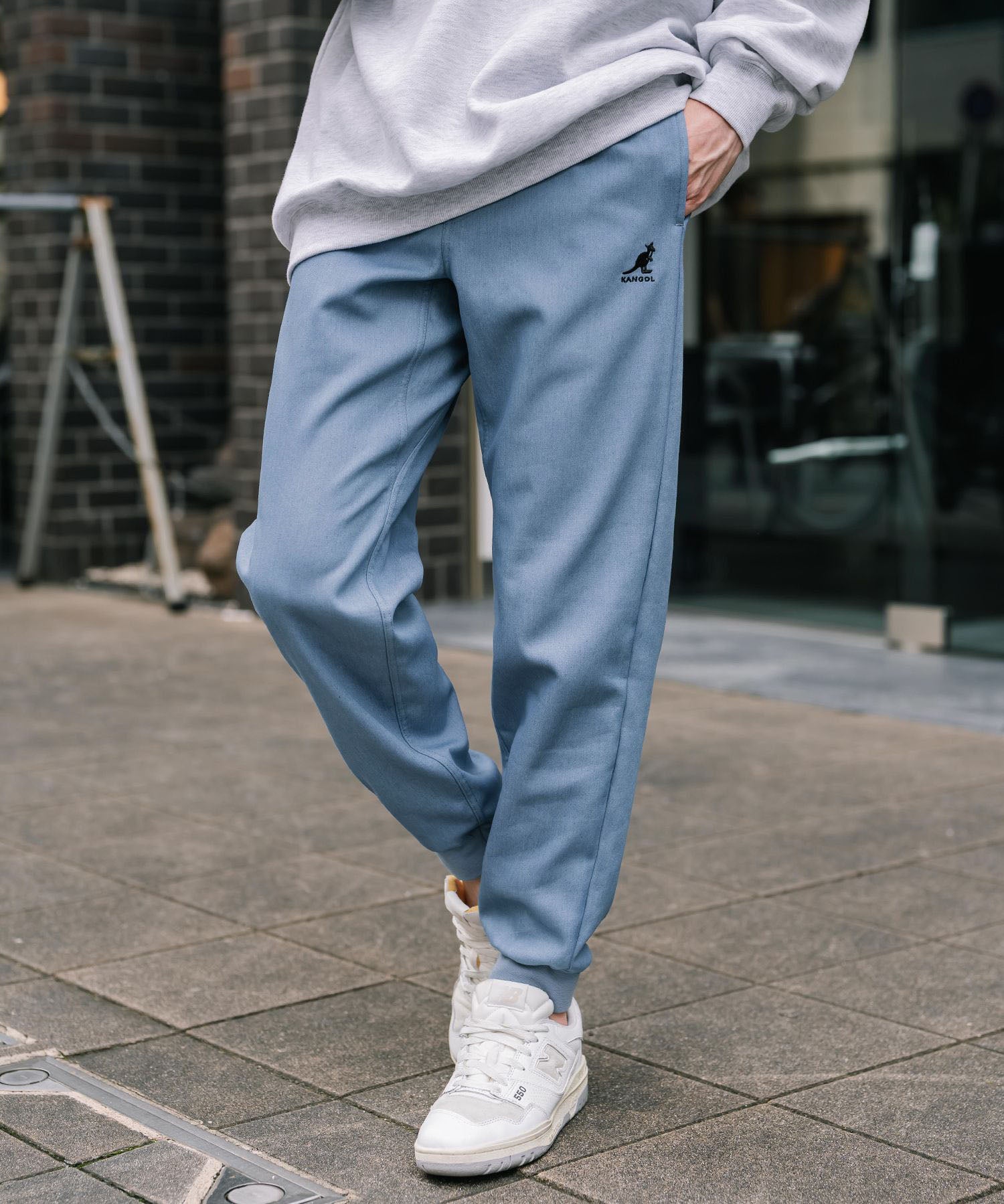 KANGOL カンゴール 別注コラボ蓄熱裏フリースヒートテーパードジョガーイージーパンツ 14622