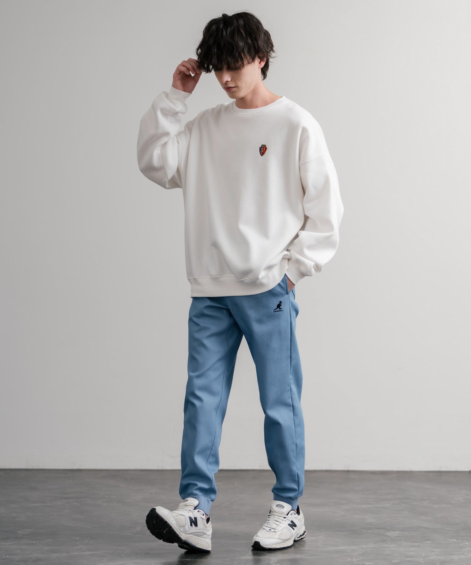 KANGOL カンゴール 別注コラボ蓄熱裏フリースヒートテーパードジョガーイージーパンツ 14622