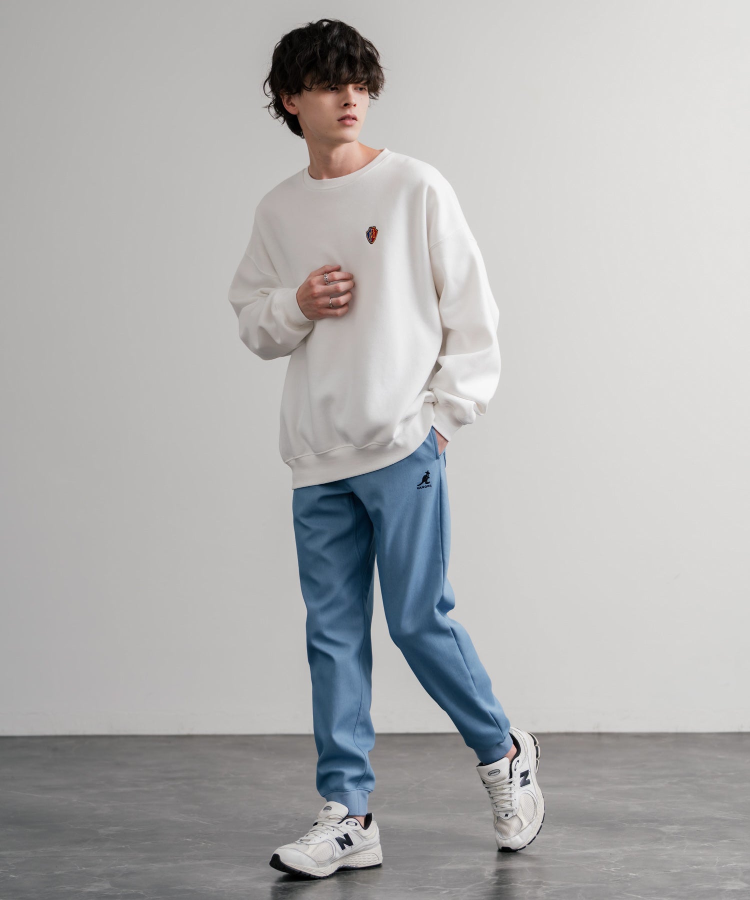 KANGOL カンゴール 別注コラボ蓄熱裏フリースヒートテーパードジョガーイージーパンツ 14622