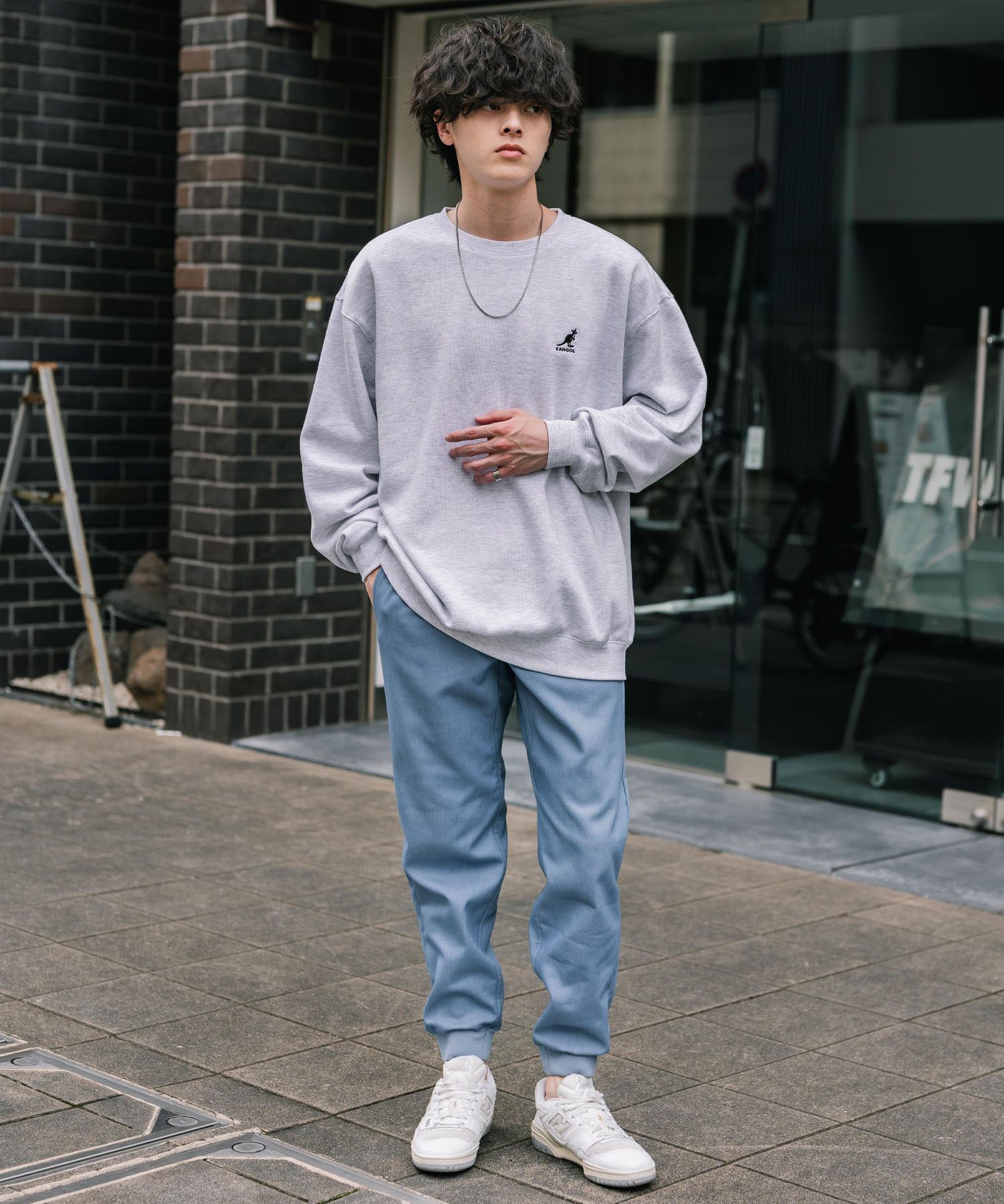 KANGOL カンゴール 別注コラボ蓄熱裏フリースヒートテーパードジョガーイージーパンツ 14622