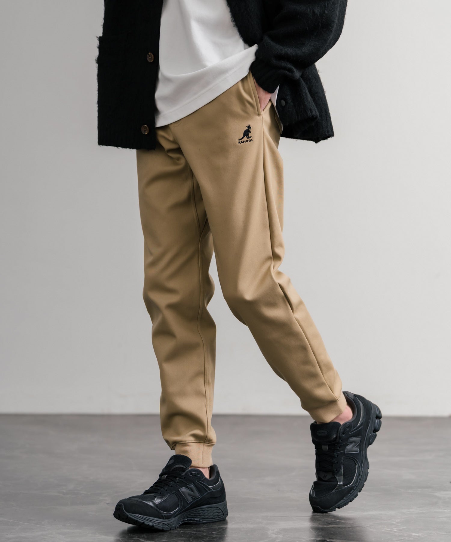 KANGOL カンゴール 別注コラボ蓄熱裏フリースヒートテーパードジョガーイージーパンツ 14622